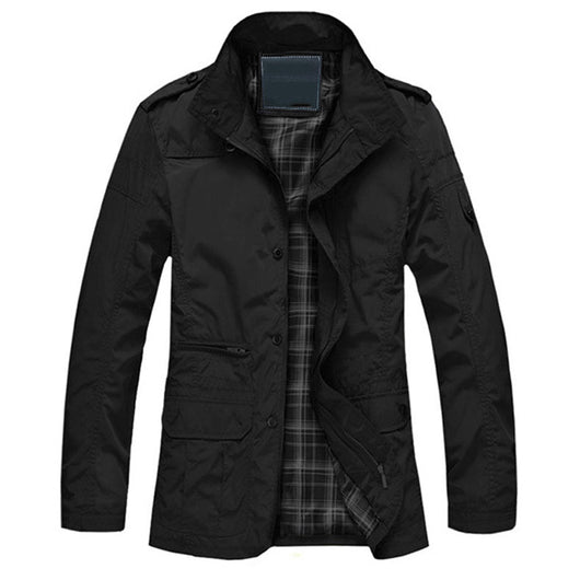 Blazer Ejecutivo Talla Grande con Cuello Alzado - Casual Profesional
