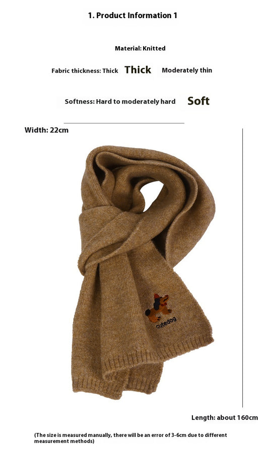 Bufanda Térmica Infantil con Bordado de Cachorro - Diseño Adorable para Otoño e Invierno - Image 19