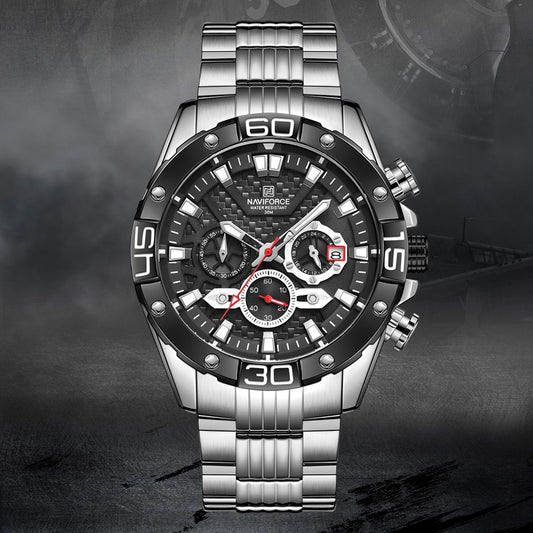 Reloj de Hombre Moderno con Movimiento Luminoso de Precisión