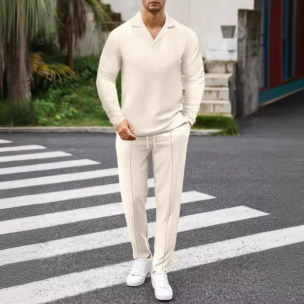 Traje Ejecutivo Clásico para Hombre - Colores Sólidos Otoño Invierno