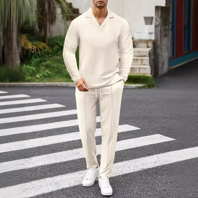 Traje Ejecutivo Clásico para Hombre - Colores Sólidos Otoño Invierno