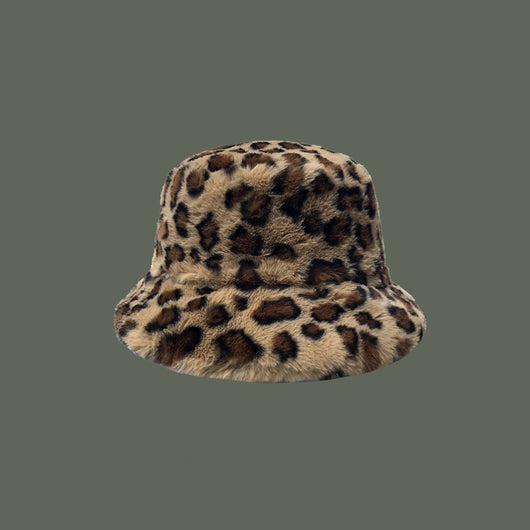 Gorro Pescador Leopardo Retro Cálido para Mujer - Image 5