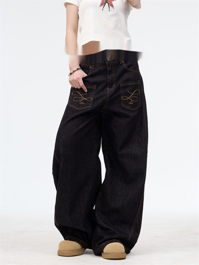 Jeans de Calle Americana con Bolsillos Bordados Inside-Out - Image 11