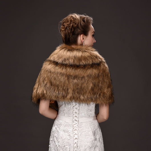 Chal de Piel Cálido Marrón para Mujer - Image 8