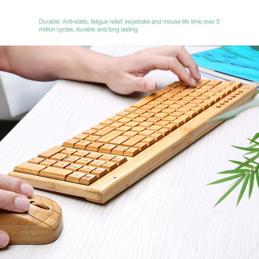 Kit Teclado y Ratón de Bambú Ecológico - Image 2