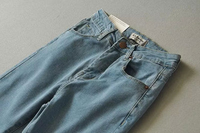 Pantalones Vaqueros Elásticos Cintura Alta Slim Fit - Image 3