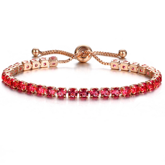 Pulsera de Cristal con Deslizador Ajustable - Joyería Chapada en Oro para Mujer - Image 12