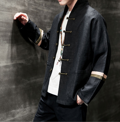Chaqueta de Algodón y Lino con Detalles en Contraste - Image 10