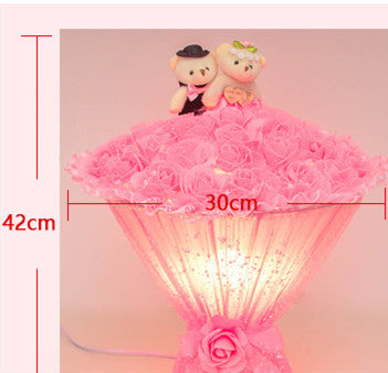 Lámpara Rosa Romántica para Dormitorio - Luz Cálida de Cabecera - Image 7