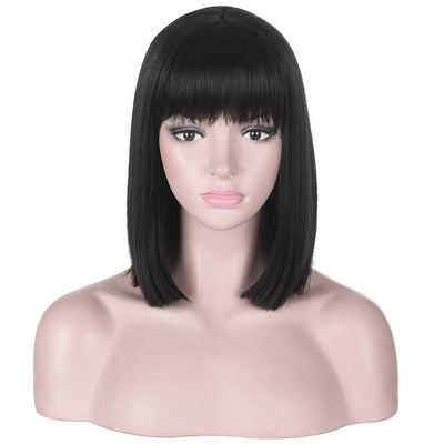 Peluca Larga Negra de Fibra Sintética para Mujer - Cabello Liso y Natural - Image 7