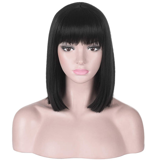 Peluca Larga Negra de Fibra Sintética para Mujer - Cabello Liso y Natural - Image 7