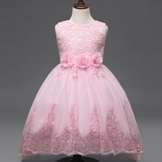 Vestido de Princesa para Niña con Lentejuelas - Diseño de Novia Infantil - Image 4