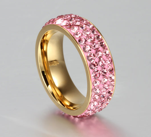 Anillo de Acero Titanio con Diamantes Brillantes - Joya Premium Full Diamond - Image 8