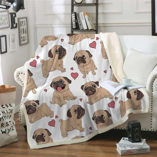 Manta Térmica Doble Capa Estampada de Algodón Fleece - Colección Cachorros - Image 3