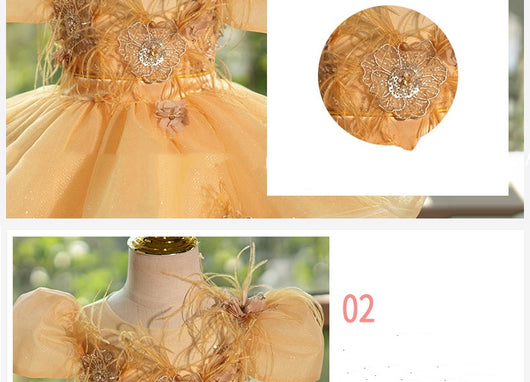 Vestido Princesa Niña con Falda de Tul Floral Multicolor - Image 11