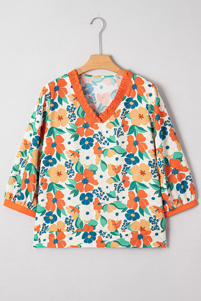 Blusa Casual Escote V Estampado Floral - Image 13