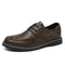 Zapatos Casuales de Cuero Negro Estilo Coreano para Hombre