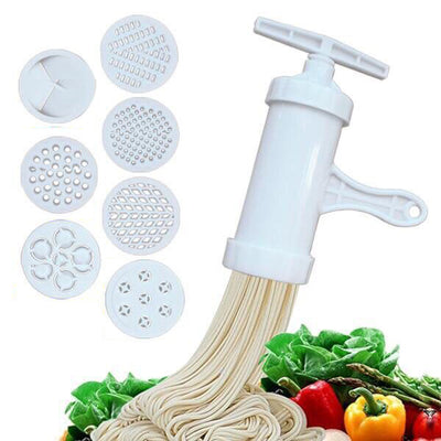 Máquina Manual para Hacer Pasta y Fideos con 5 Moldes Intercambiables