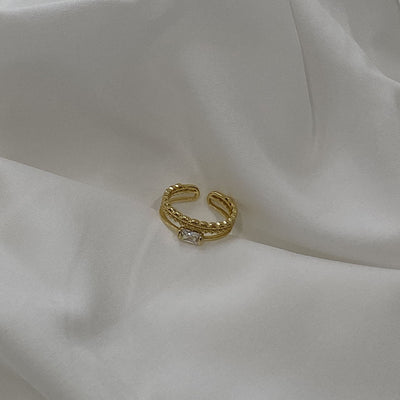Anillo de Plata 925 con Zirconia Cúbica - Diseño Clásico Encaje - Image 2