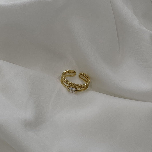Anillo de Plata 925 con Zirconia Cúbica - Diseño Clásico Encaje - Image 2