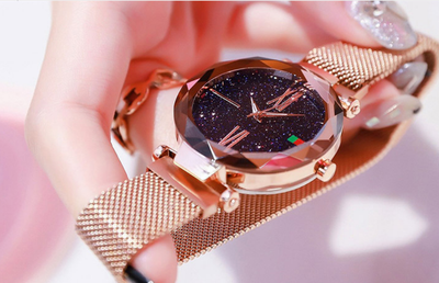 Reloj Mujer Cielo Estrellado con Malla Magnética y Cristal de Cuarzo - Image 7