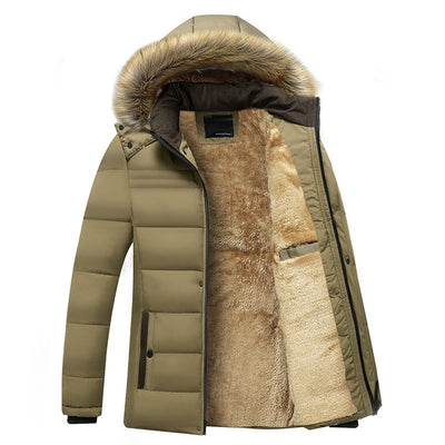 Chaqueta de Invierno Acolchada para Hombre con Forro de Terciopelo - Image 3