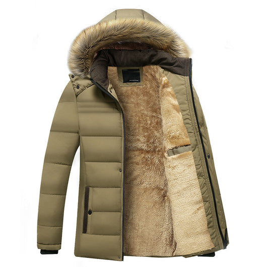Chaqueta de Invierno Acolchada para Hombre con Forro de Terciopelo - Image 3