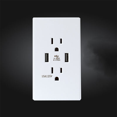 Panel de Tomacorriente Estándar US con Puerto USB Integrado - Image 9