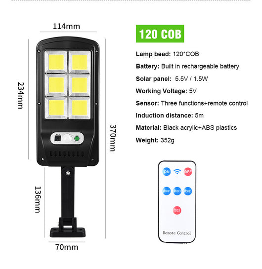 Lámpara Solar con Sensor de Movimiento y Control Remoto - Image 13