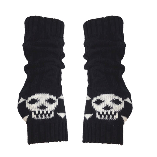 Guantes Tejidos Calavera Mitad de Dedo - Abrigo Medio