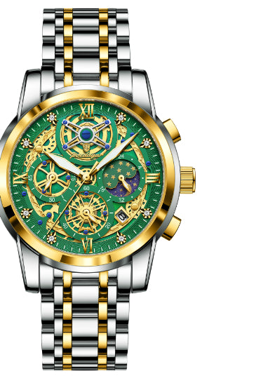 Reloj de Lujo Resistente al Agua con Diseño Calado y Esfera Extragrande - Image 7