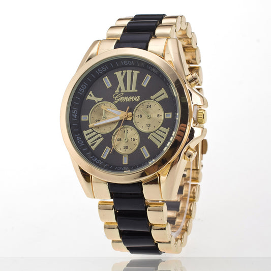 Reloj de Pulsera WISH Elegante con Tres Esferas y Correa de Acero