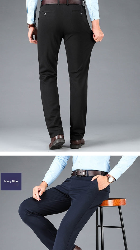 Pantalones Casuales Ejecutivos Stretch Corte Recto para Hombre - Image 20