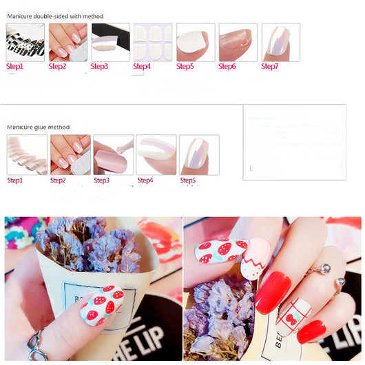 Pegatinas de Uñas Removibles con Diseño de Fresa - Image 8