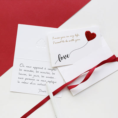 Tarjeta de Felicitación Corazón Rojo - Te Amo Por Siempre con Sobres - Image 3
