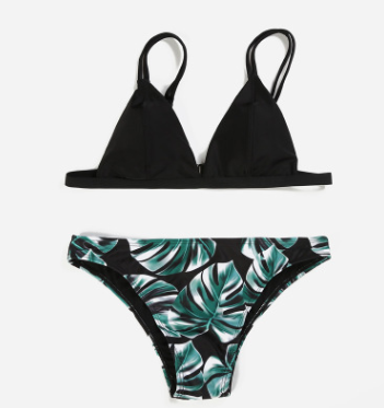 Bikini Reversible con Estampado de Hojas Doble Cara - Image 6