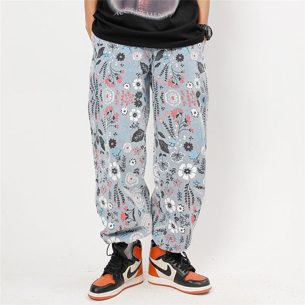 Jeans Estampados con Diseño Floral Doodle para Hombre