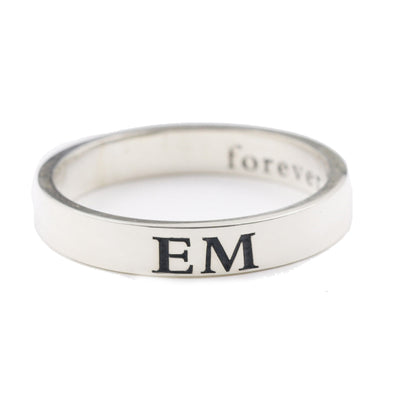 Anillo Monograma Personalizado para Parejas - Regalo Romántico Grabado - Image 5