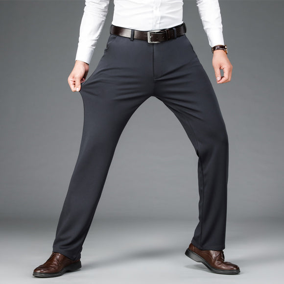 Pantalones Casuales Ejecutivos Stretch Corte Recto para Hombre