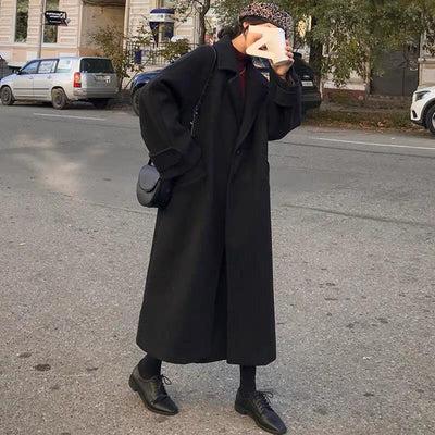 Abrigo de Lana Holgado Elegante para Invierno Mujer - Image 11