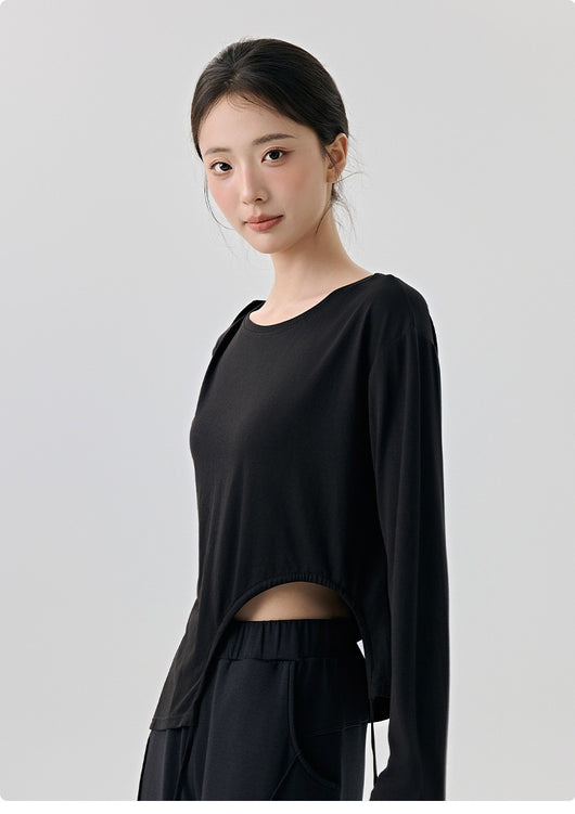 Blusa Deportiva Modal con Recortes Laterales y Cordón Ajustable - Image 18