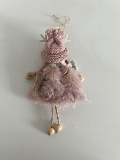 Muñeca Decorativa Navideña con Astas y Alas de Ángel - Image 17