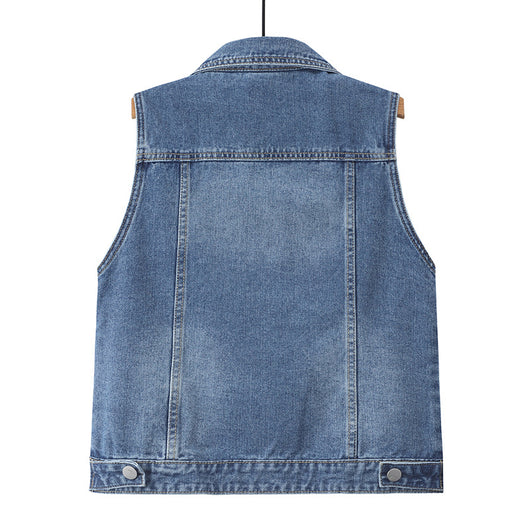 Chaleco Denim con Cuentas para Mujer - Diseño Suelto y Moderno - Image 4