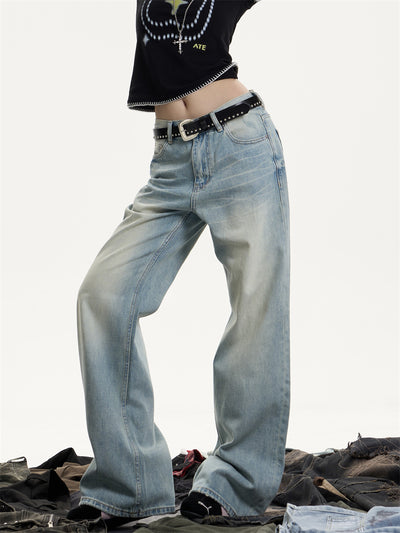Jeans Vintage Desgastado Suelto con Efecto Whiskers para Mujer - Image 18