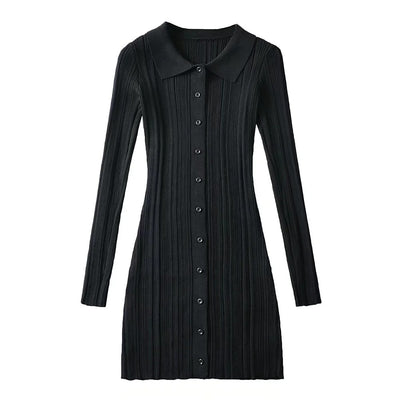 Vestido Ejecutivo para Mujer con Solapa y Cierre Simple - Image 5