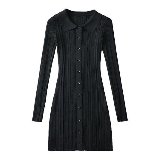 Vestido Ejecutivo para Mujer con Solapa y Cierre Simple - Image 5