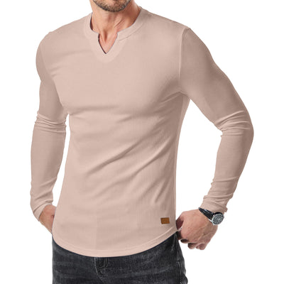 Camiseta Manga Larga Hombre Otoño Invierno - Diseño Sólido Casual - Image 5