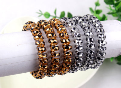 Elástico para Cabello Estampado Leopardo con Cordón Telefónico - Image 10