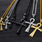 Collar Amuleto Cruz Egipcia Ankh para Hombre en Acero Inoxidable