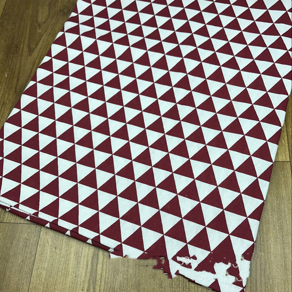 Almohada Decorativa y Cortina de Tela Estampada Algodón y Lino con Patrón Triangular - Image 6